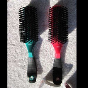 Annie Rubberized Soft Grip Hair Brush Luster Volume Correct Frizz Dull Stiff